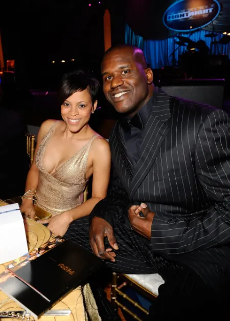 shaquille o'neal with ex-wife