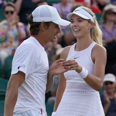 katie boulter with her boyfriend alex de minaur