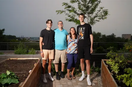 olivier rioux with his parents 